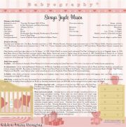 Babyography® Birth Certificate Design 2 (30.5cms x 30.5cms) Pink Unframed/Laminated/Framed/ Canvas or MDF Block Mounted